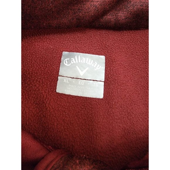 Callaway Sweatshirt Mens XL BURGUNDY Quarter Zip‎ Mock Neck Outdoors Activewear - Picture 3 of 9